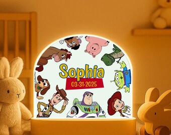 パーソナライズされたトイストーリーナイトライト - カスタムネーム