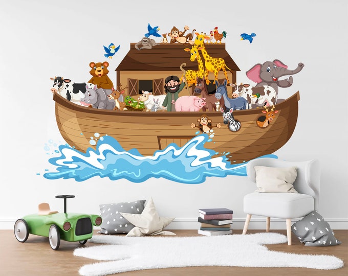 Noah's Ark Removable Wall Decal, Perfect for Your Child's Ocean Themed ...