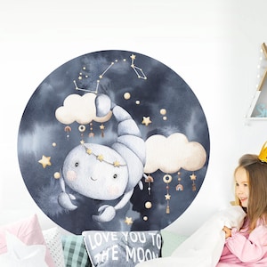 Twelve Constellations Zodiac Wall Decal: Gemini, Libra, Virgo & Capricorn - Room Decor Gift -BR508