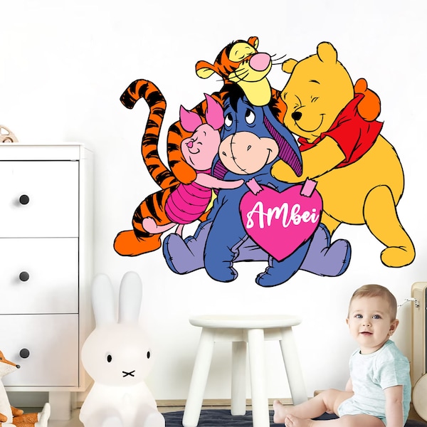 Pooh Wall Decal Etsy