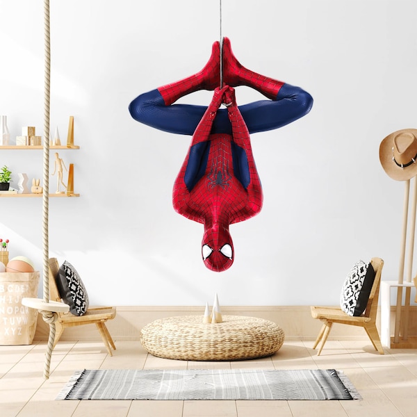 Spider-Man Wall Flip Jumping Wall Decal - Décor de chambre de garçon - BR255