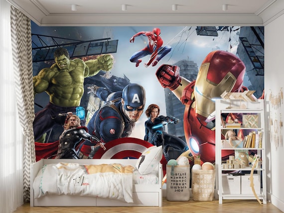 marvel アイアンマン　キャプテンアメリカ　スパイダーマン　壁掛けライト アベンジャーズ スーパーヒーロー キッズ用壁画 | ハルク アイアンマン