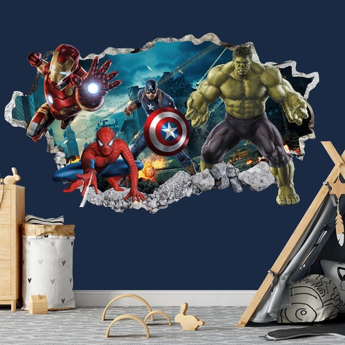 Avengers Hulk Spiderman Iron Man Hulk Captain America - Etsy Australia
