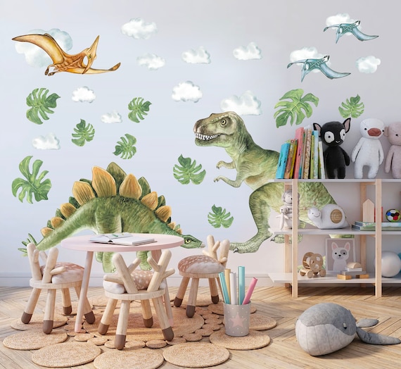 Jaxson's World Dinosaurier-Decke – 76x102 Cm, Weich & Kuschelig, Aquarell-Design