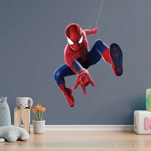 Spider-Man Wall Flip Jumping Wall Decal Boy's Bedroom Decor BR255 image 2