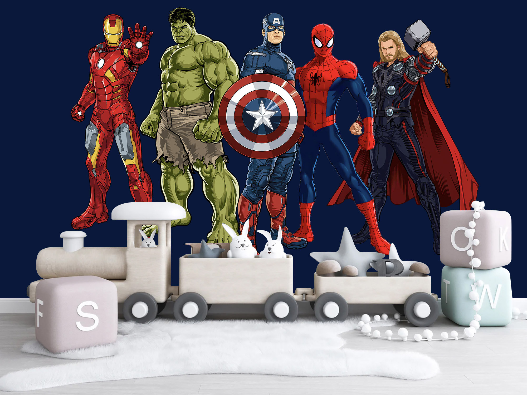 Lot De 6 Posters Super-héros Sans Cadre - Avengers, Iron Man, Spider-Man... | 20,3 X 25,4 Cm | Décoration Murale Pour Chambre D'enfant Garçon