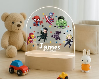 Avengers LED Night Light – Superhero Kids Lamp -SUPER 4 Led