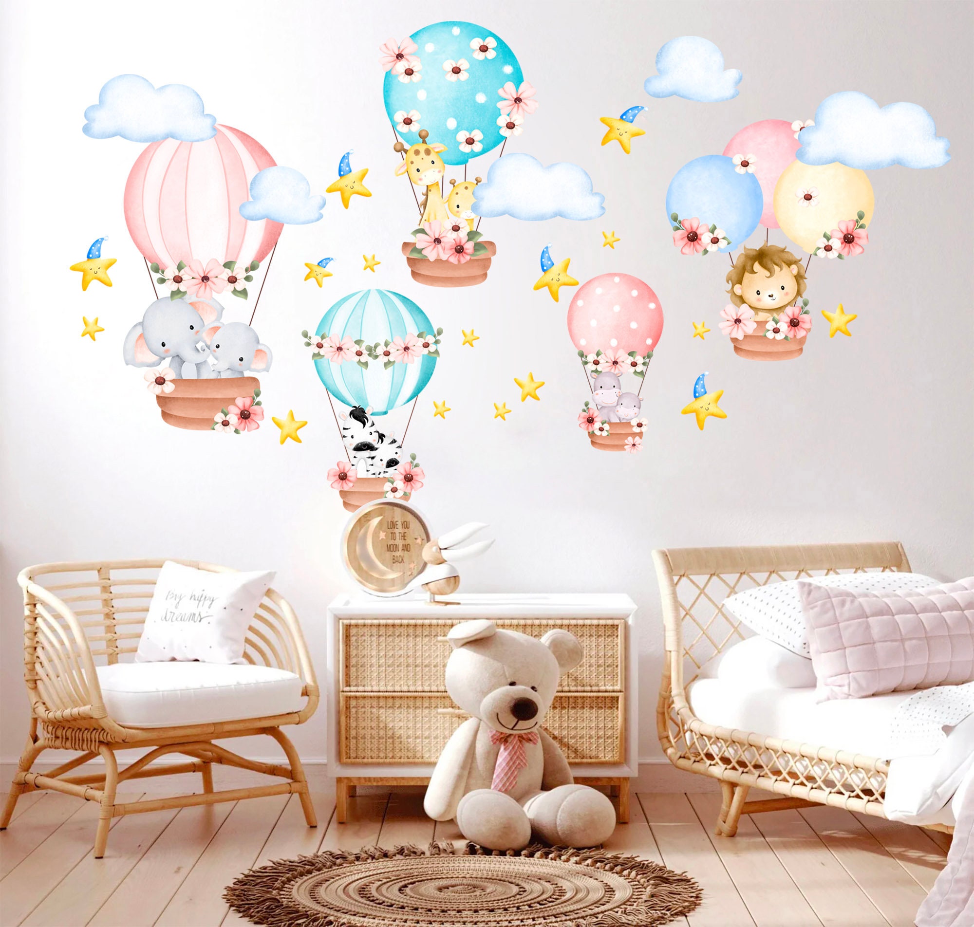 Pegatinas De Pared Infantiles 3D - Adhesivos Decorativos De Dibujos Animados Para Dormitorio De Niños O Salón