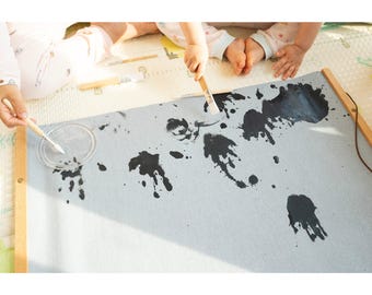 Poster eau magique pour enfants - Tapis à gribouiller sans dégâts - Grand tapis à gribouiller à dessins magiques Jouets éducatifs Cadeaux pour enfants Tout-petits Garçons Filles
