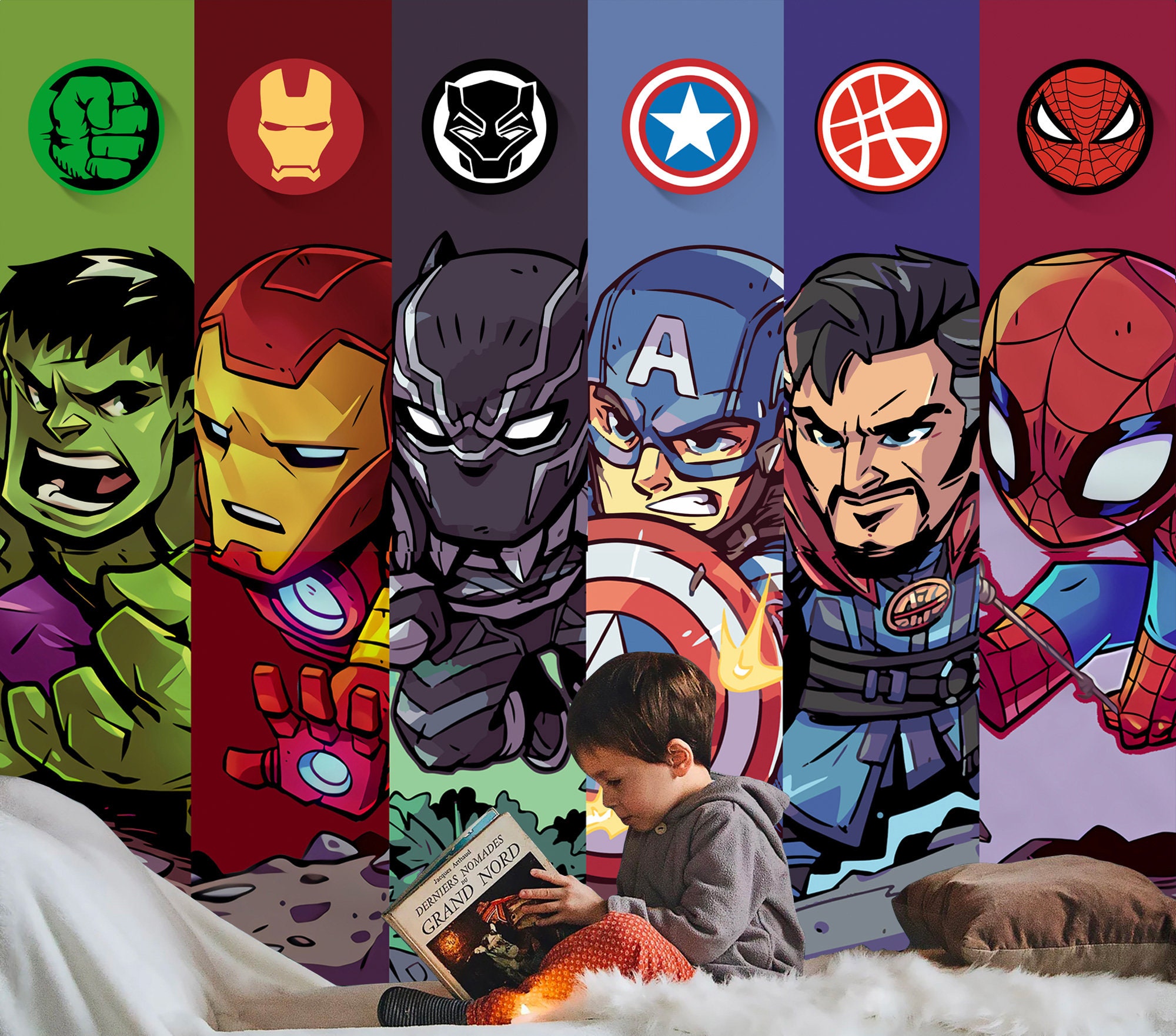 Colecciones del Fin del Mundo: Colección Álbum Superhéroes, 1981, image size:2000x1762