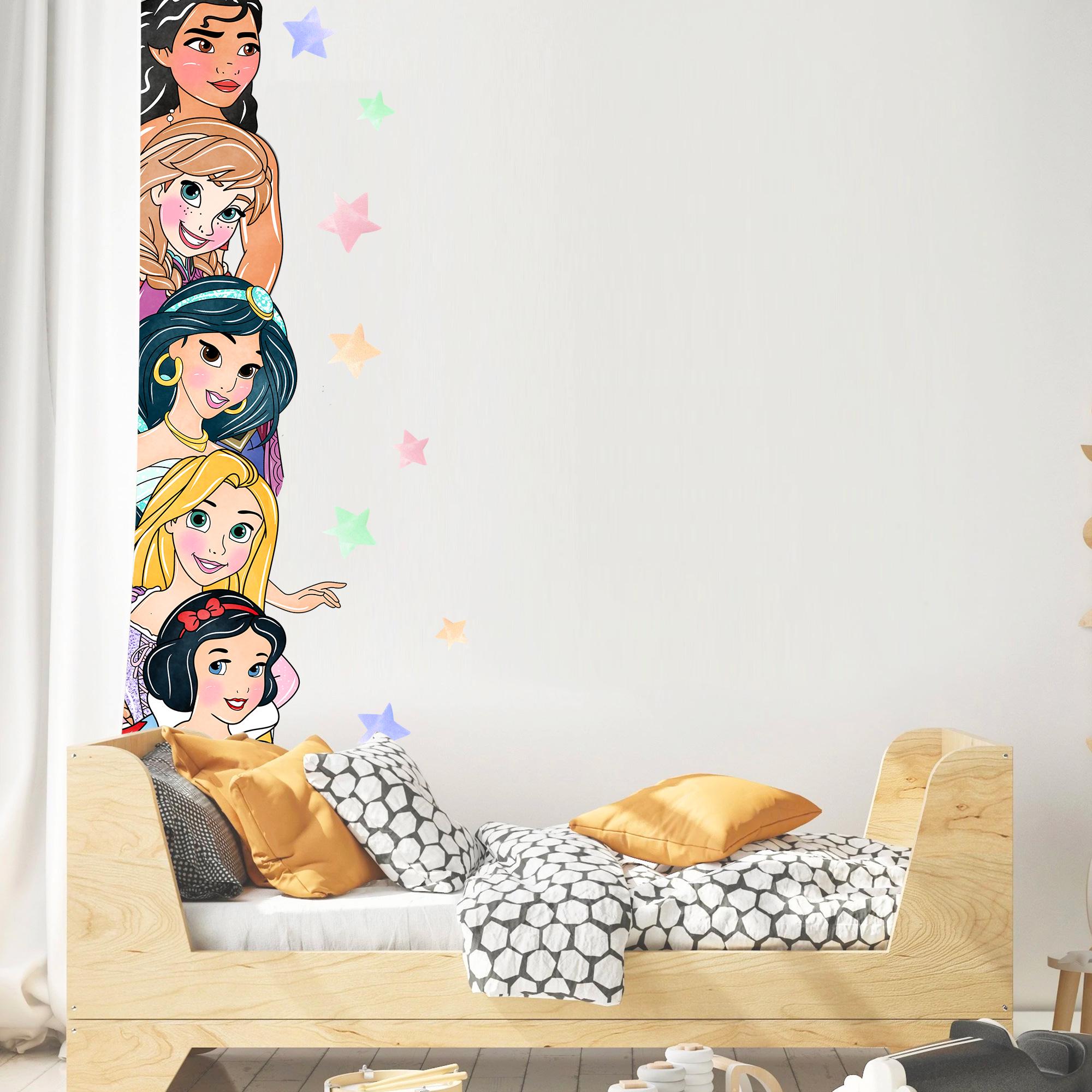 Princess Wall Decal for Girls Room – Cartoon Door Height Sticker | Peel ...
