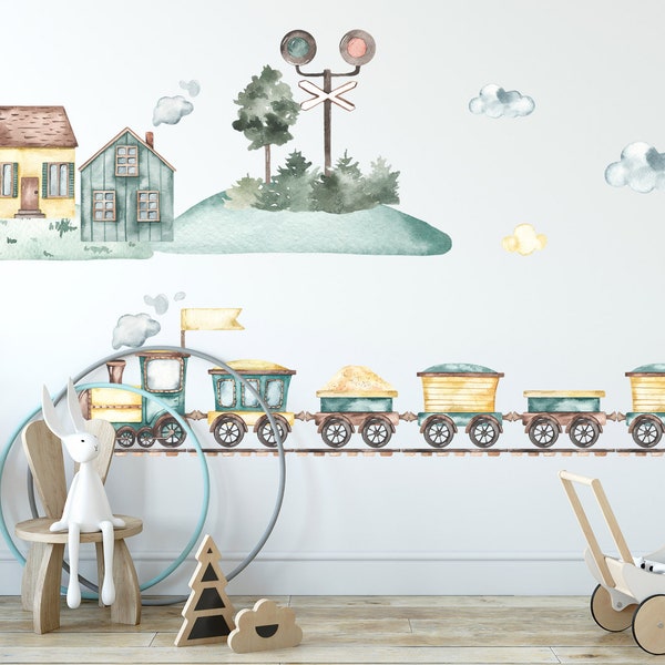 Train Wall Decal Etsy