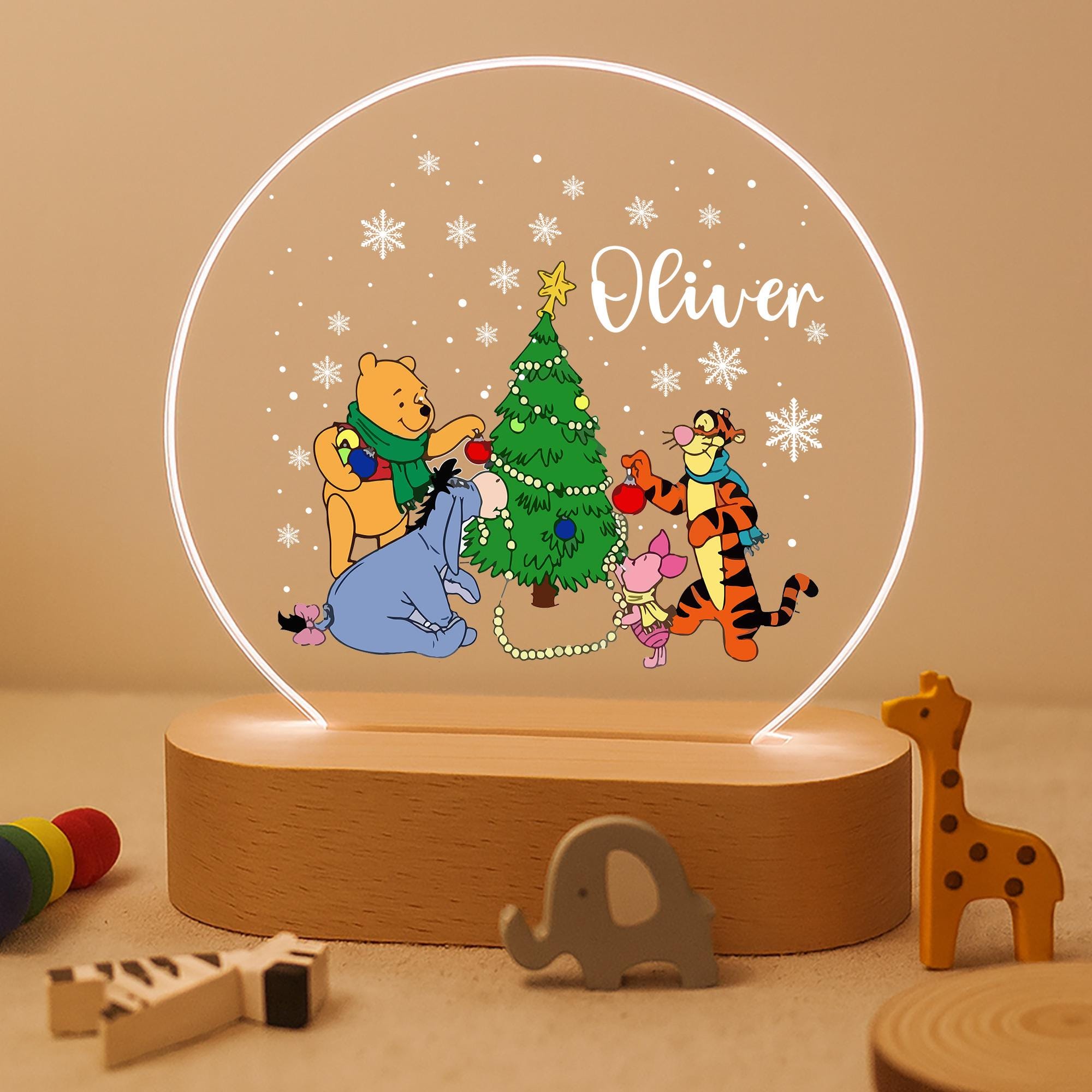 レトロ　くまのプーさん　クリスマスライト くまのプーさんと仲間たち クリスマス LED ナイトライト