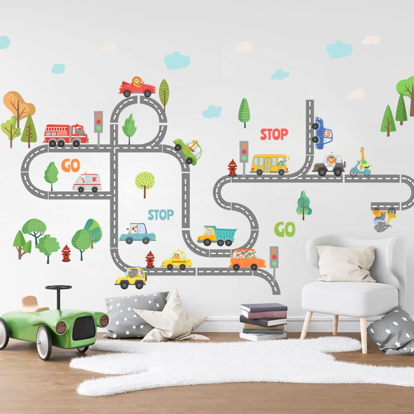 Road Wall Decal Etsy