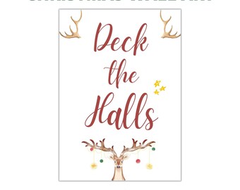 Deck the halls | Christmas wall art | Christmas decor | holiday decor | Christmas printable wall art | Christmas print | DIGITAL DOWNLOAD