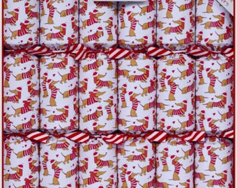 Racing Sausage Dog Dachshund Large Handmade Luxury Christmas Crackers (6 Pack)