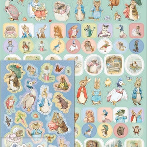 Mega Pack di adesivi Peter Rabbit, un sacco di adesivi diversi formato A4