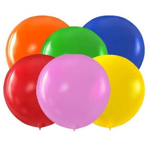 Giant 36&quot; Multicolour Latex Balloons (6 Pack)
