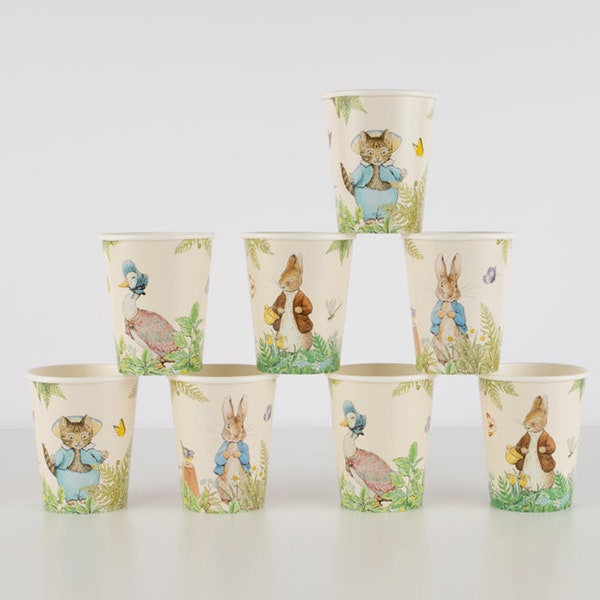 Peter Rabbit In The Garden Party Cups (8 Pack)