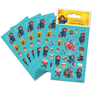 Adesivi per feste Adventures of Paddington perfetti per riempire i sacchetti del bottino (6 fogli)