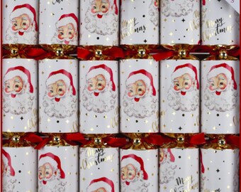 Racing Santa Large Handmade Luxury Christmas Crackers (6 Pack)