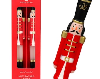 Nutcracker Shaped Christmas Character Candles (2 Pack)