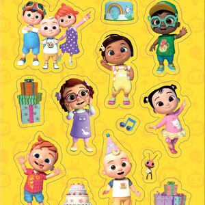 CoComelon Party Stickers Loot Bag Fillers (6 ark) bild 2