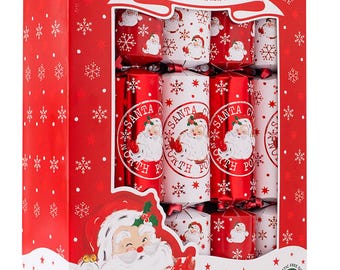Retro Santa Family 12" Christmas Crackers (10 Pack)