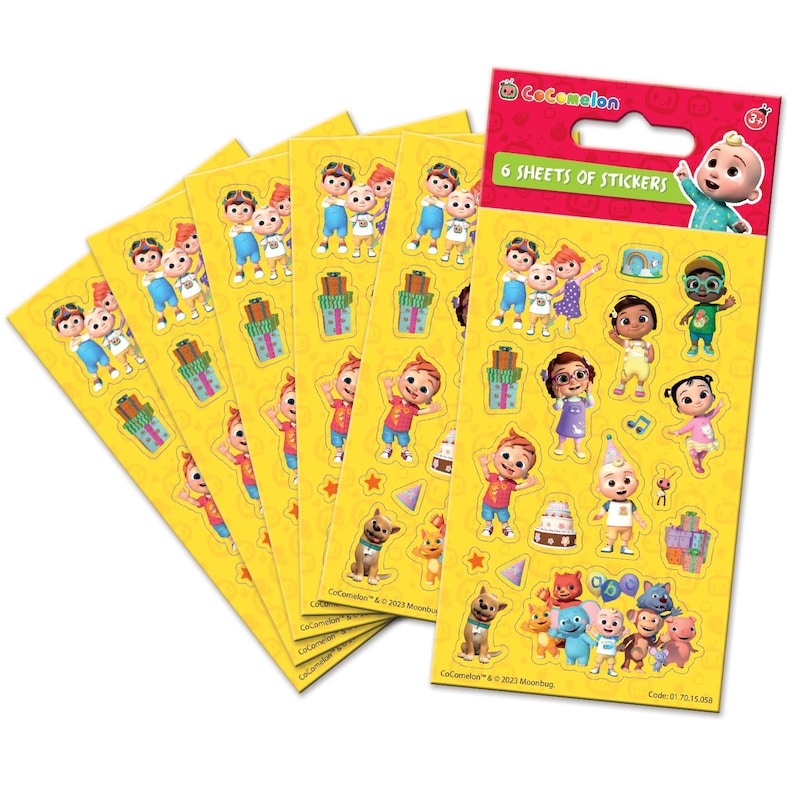 CoComelon Party Stickers Loot Bag Fillers (6 ark) bild 1