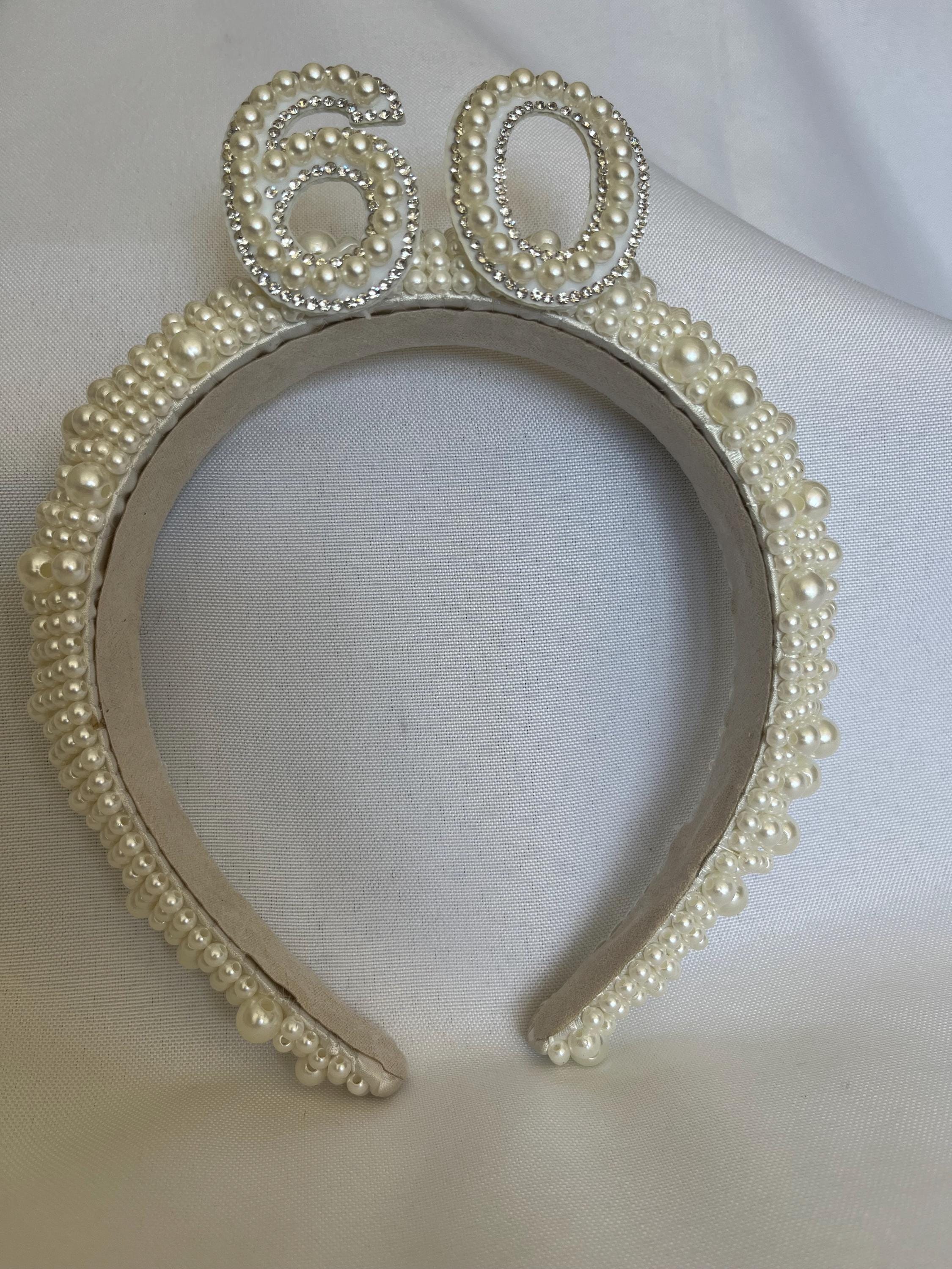 80. Geburtstag Dekor-Set Mit Schärpe & Tiara – Silberne Krone Mit Strass, Inkl. Perlennadel