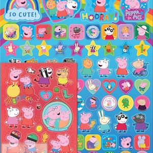 PEPPA PIG Mega Pack of Stickers, Loads of Different Stickers A4 Size