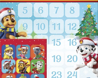 Paw Patrol Countdown to Christmas Advent Reward Chart