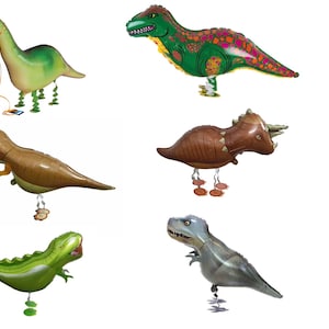 DINOSAUR Walking Balloons, Choose From T-Rex, Supersaurus, Triceratops