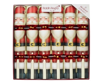 Father Christmas Santa Large Handmade Luxury Traditional Christmas Crackers (12 Pack)