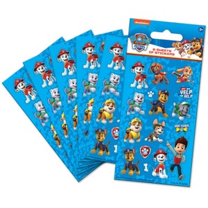 Paw Patrol Blue Party Stickers Perfect for Loot Bag Fillers (6 Sheets)
