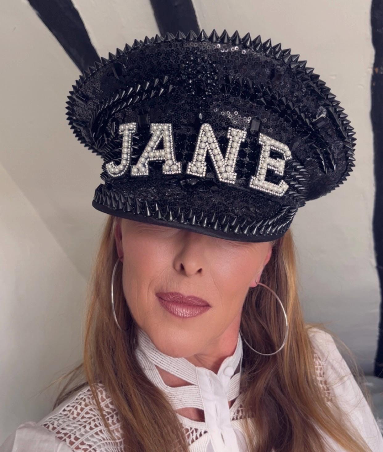 Black Rhinestone Captain Hat - Etsy display picture 2