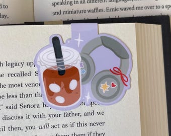 Reading Essentials - Magnetic Bookmark - Bookmark - Bookish - Book Lover - Bookworm - Gift for Readers - Bookish Gift - Cozy Bookmark