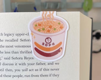 Sopa Magnetic Bookmark - Bookmark - Bookish - Book Lover - Bookworm - Gift for Readers - Bookish Gift - Cozy Bookmark - Spanish Bookmark