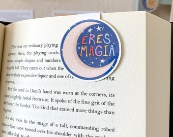 Magnetic Bookmark - Holographic Bookmark - Eres Magia - Latina - Latina Pride - Spanish Bookmark - Book Lover - Bookworm - Gift for Reader