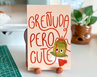 Latina Art - Greñuda - Mexican Candy - Latina - Latina Art Print - Mini Prints - Latina Prints - Greñuda Pero Cute - Funny Spanish Print