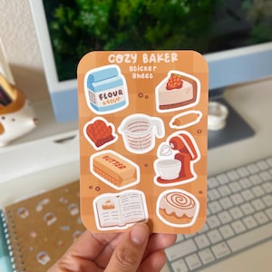 Baking Sticker Sheet - Journaling Sticker Sheet - Bakery Sticker - Desserts Sticker Sheet - Gift for Baker -  Baking Gift - Journal Stickers