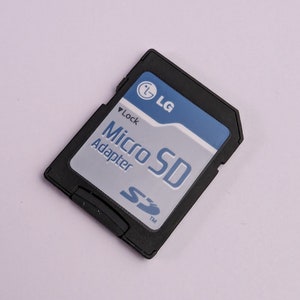 Vintage LG 16GB MicroSD Memory Card Class 6 + Adapter to Full SD Card Size - Made in Taiwan