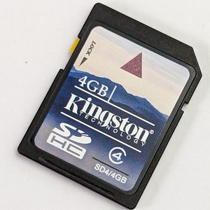 Cartão de memória Kingston Secure Digital vintage, alta capacidade, 4 GB, classe 4 SD - Fabricado no Japão
