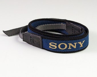 vintage Bandoulière tour de cou Sony pour appareils photo portables Sony - bleu