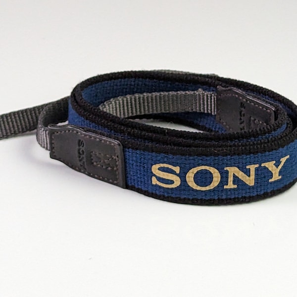 Vintage Original Sony Umhängegurt Schultergurt für Sony Handycams - Blau