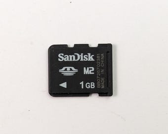 Vintage Sandisk 1 Gb M2 Memory Card Stick Micro (M2)  for old Phones