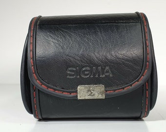Nice! Vintage Sigma Hard Leather Case Shell Padded Case for Camera Lenses - Japan