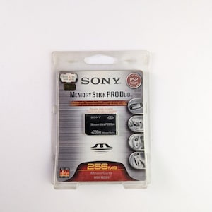 Bonita tarjeta de memoria Sony Media Memory Stick Pro DUO de 256 MB MSX-M256S para PSP Cyber-Shot.