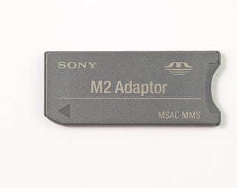 Zeldzame vintage Sony Memory Stick Duo-adapter MSAC-MMS M2 naar Memory Stick op volledige grootte voor Sony Cyber-shot Made in Japan!