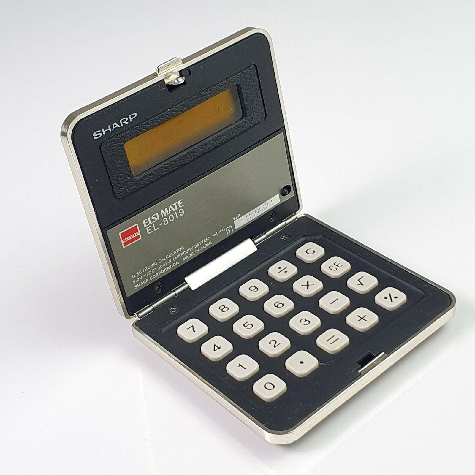 Very Rare Vintage Electronic Calculator SHARP ELSI MATE El-8019